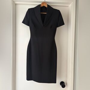Rubin Singer Black Dress Sheath Size 2 Y2K Vintage Minimalist